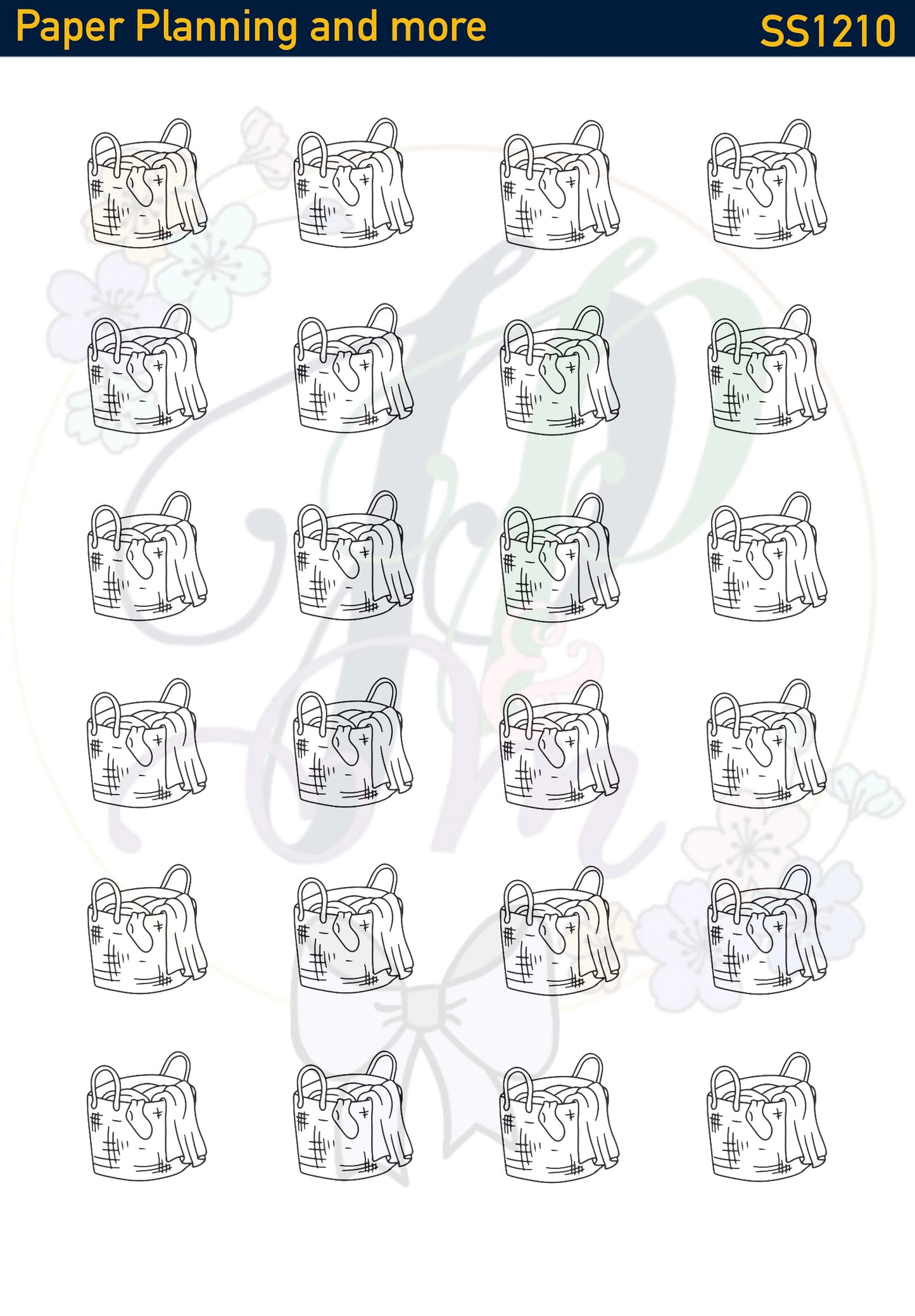 Laundry Basket Sticker Sheet