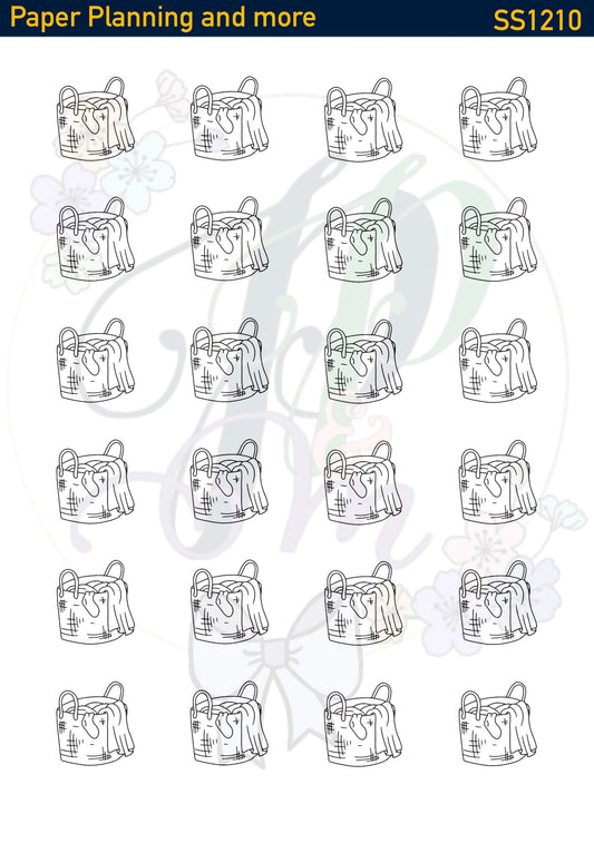 Laundry Basket Sticker Sheet