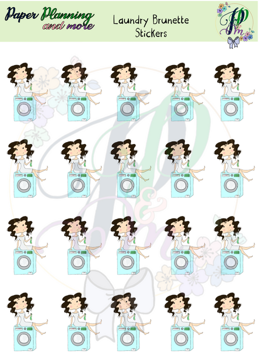 Laundry Brunette Sticker Sheet