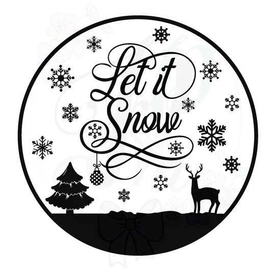 Let It Snow Die Cut Sticker