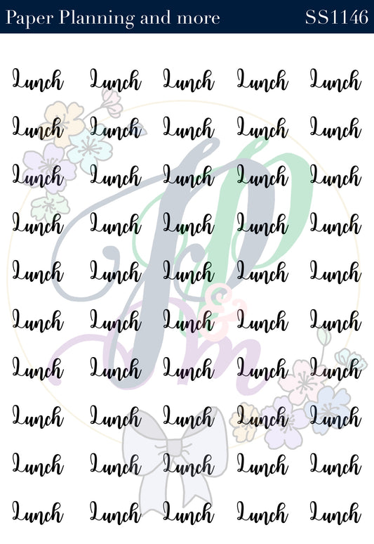 Lunch Handwritten Sticker Sheet