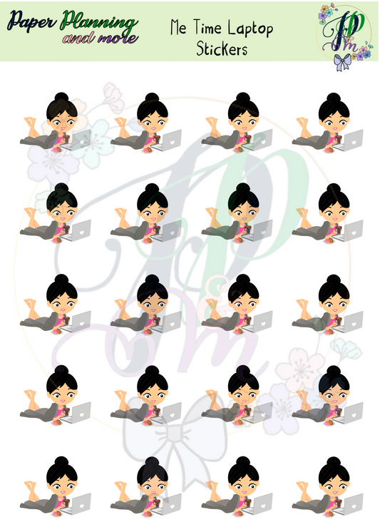 Me Time Laptop Sticker Sheet