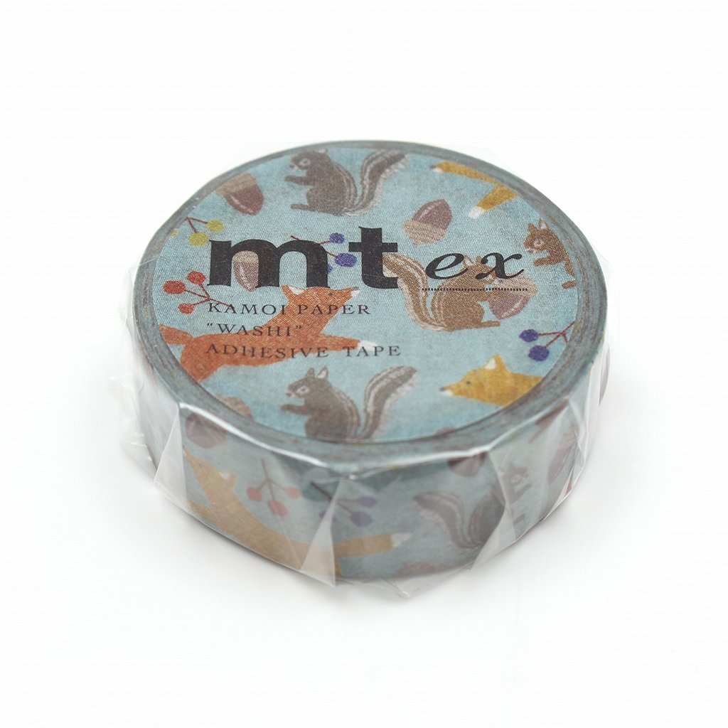 MT EX Washi Tape Embroidery Fox And Squirrel Sample