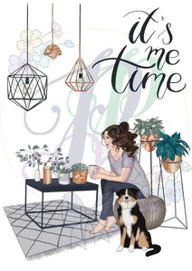 Me Time Sticker Poster