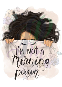 Morning Person Sticker Poster