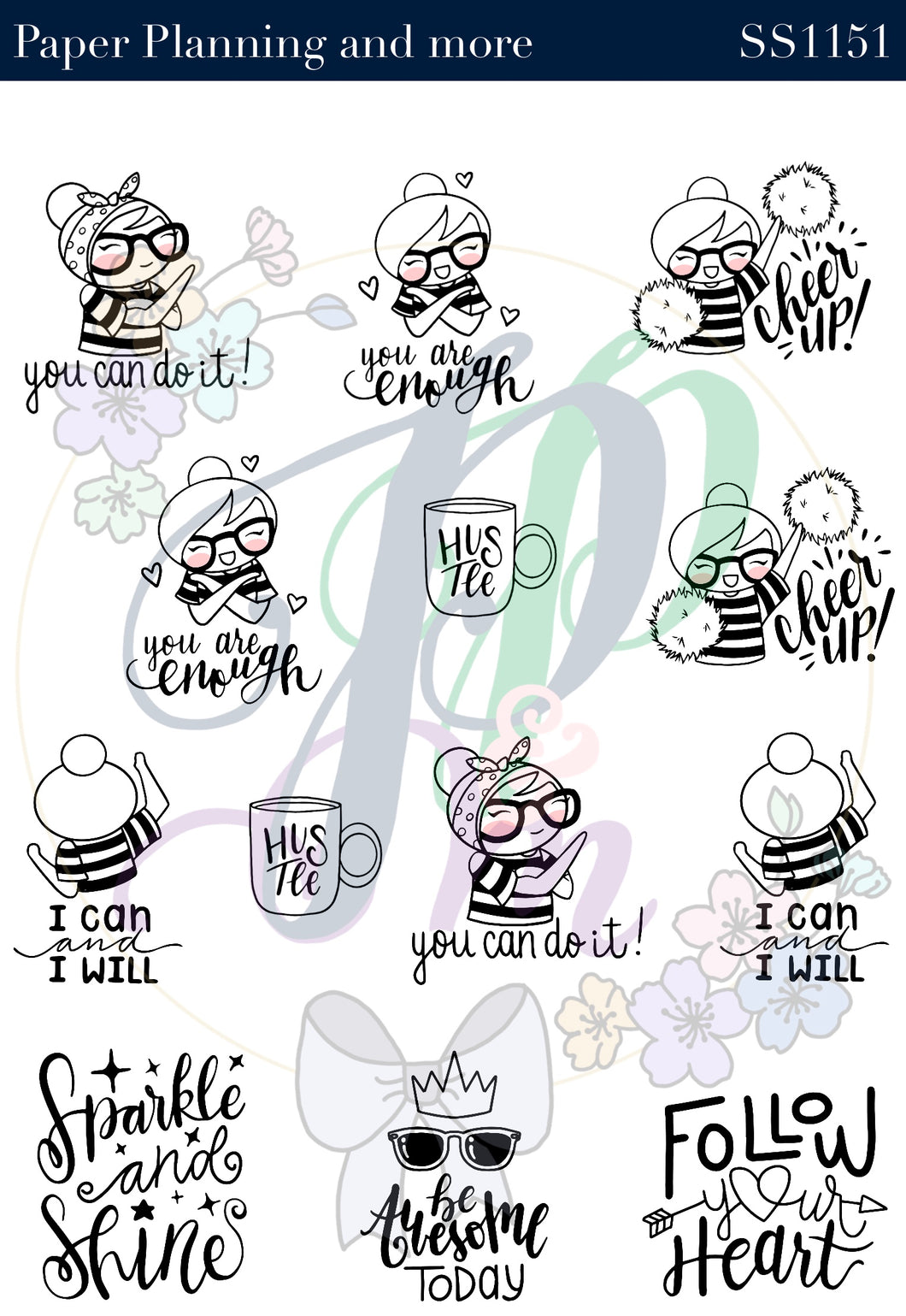 Motivational Sticker Sheet