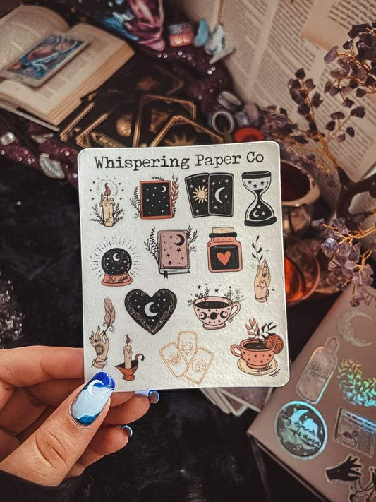 Occult Elements Clear Stickers