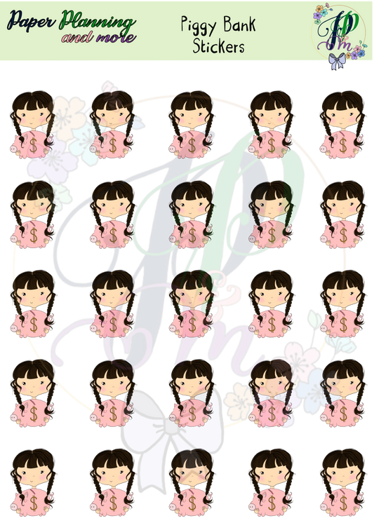 Piggy Bank Sticker Sheet
