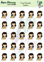 Load image into Gallery viewer, Pizza Brunette Sticker Sheet
