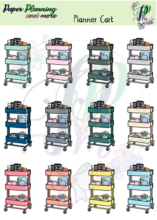 Planner Cart Sticker Sheet