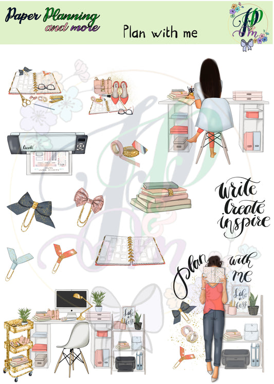 Plan with me Sticker Sheet