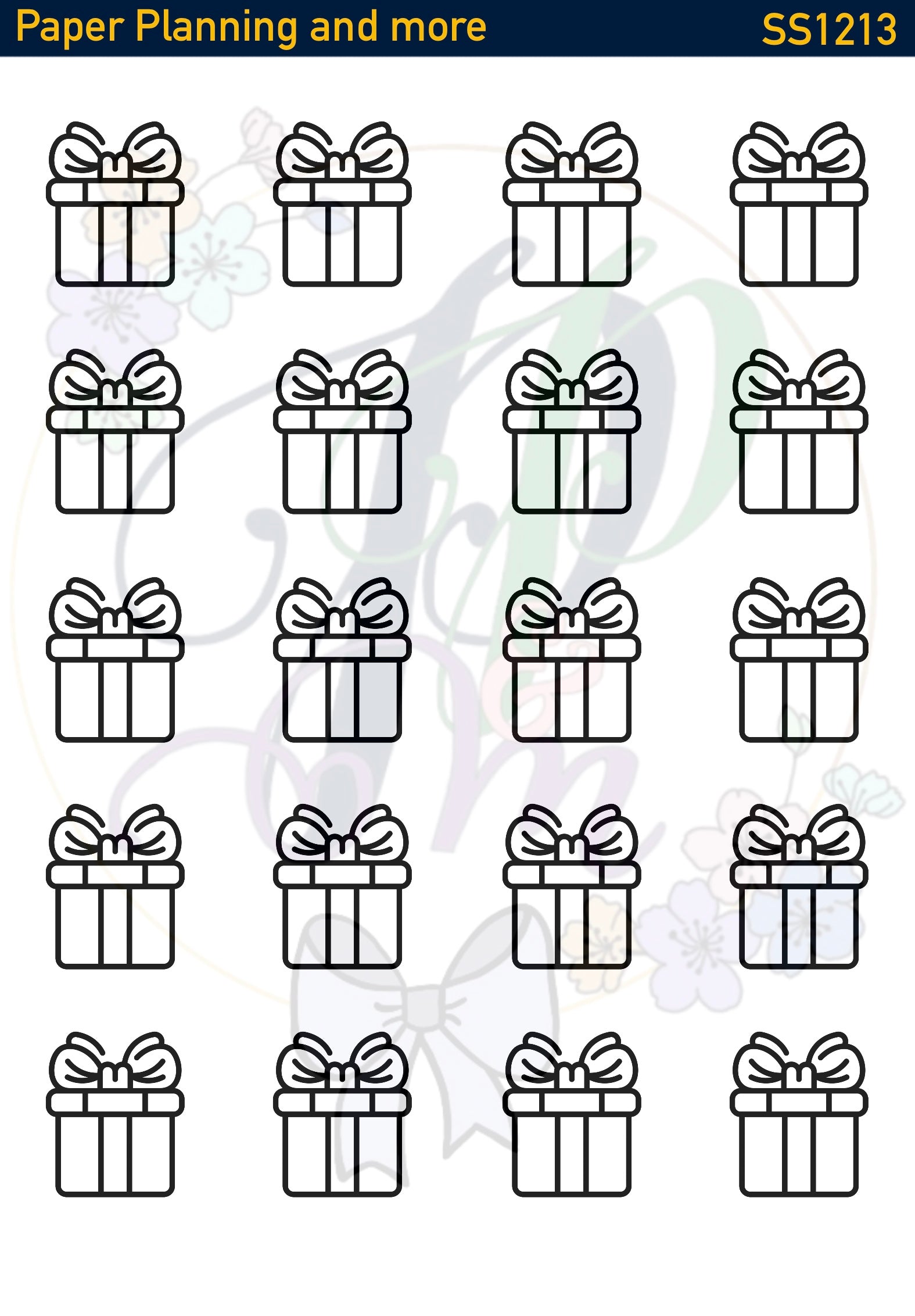 Present Rajister Present Sticker Sheet – Paper planning and more