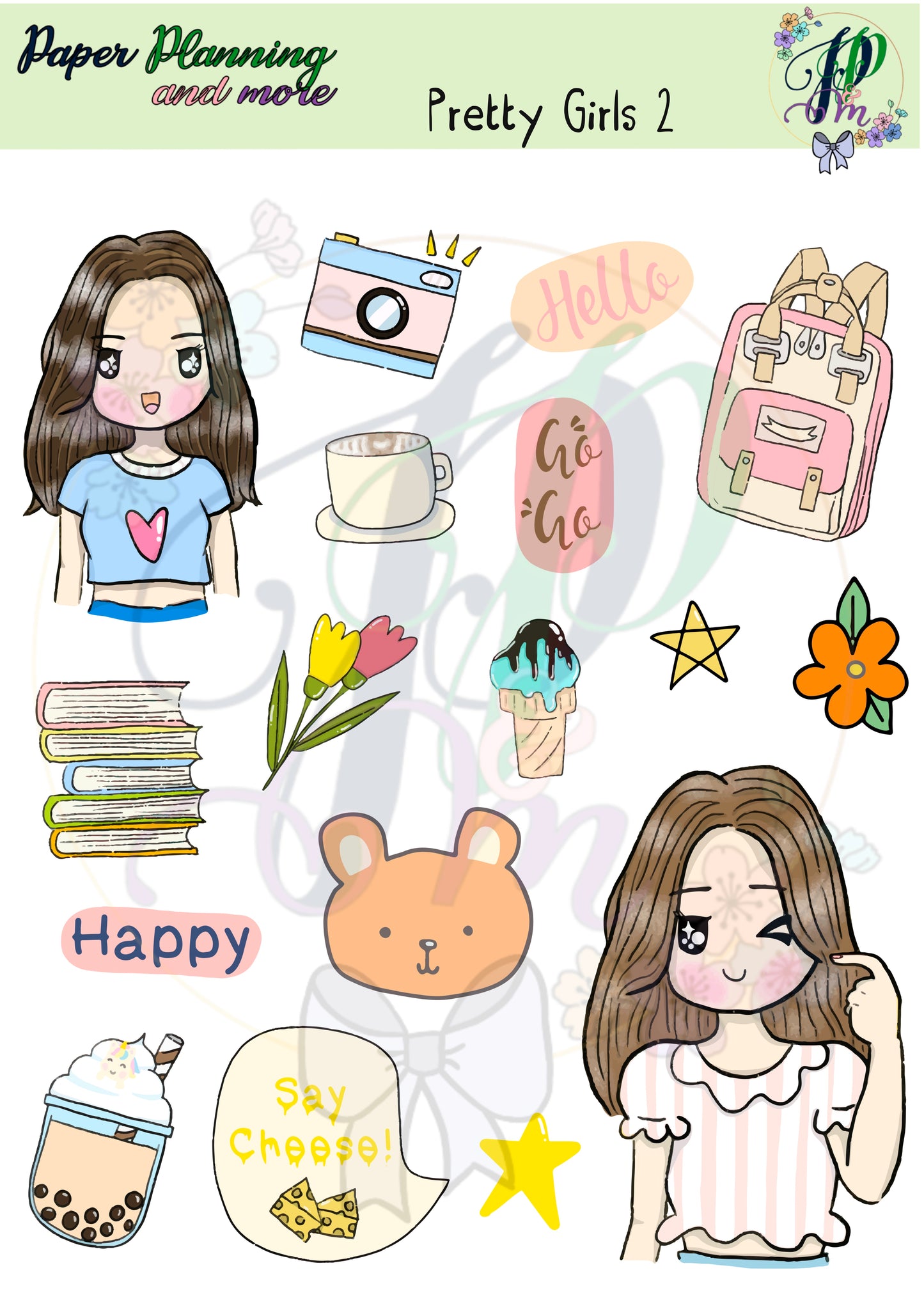 Pretty Girl 2 Sticker Sheet