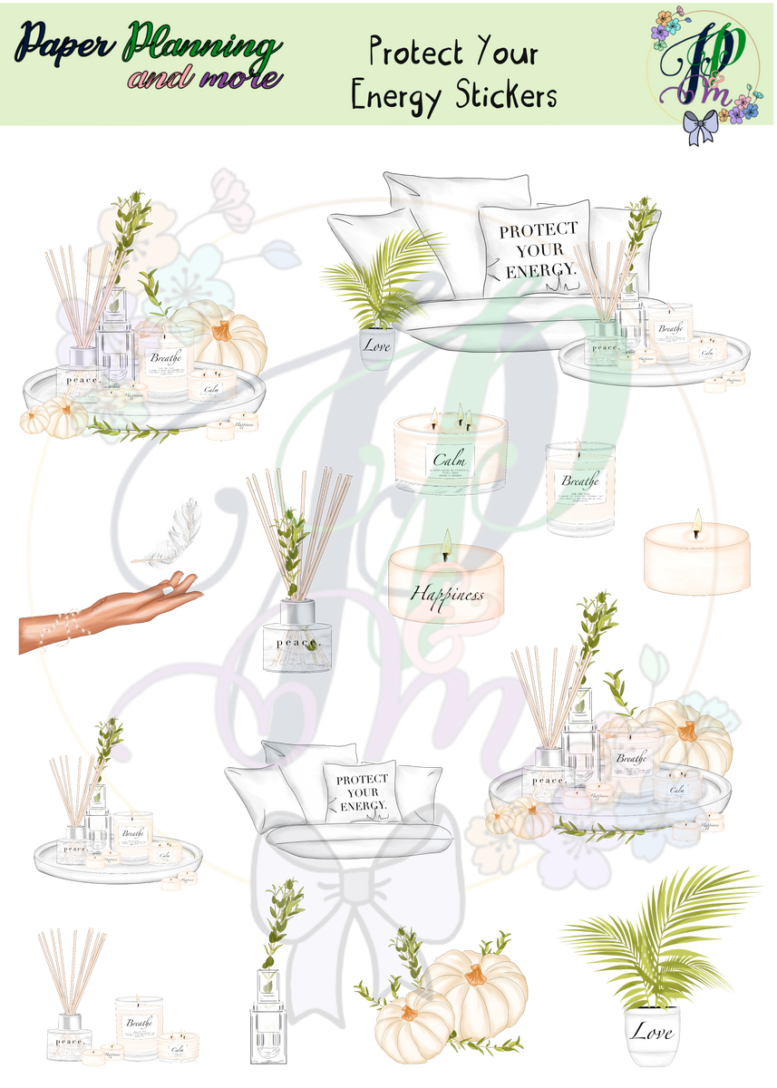 Protect Your Energy Sticker Sheet – Paper planning and more