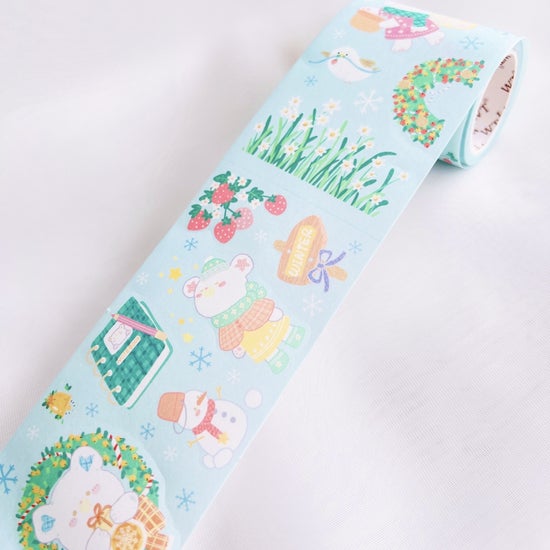 Bear Paradise Washi Tape Sticker Set