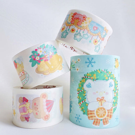 Bear Paradise Washi Tape Sticker Set