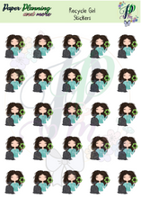 Load image into Gallery viewer, Recycle Girl Sticker Sheet
