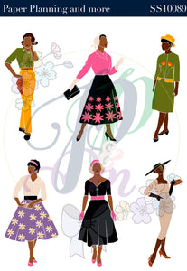 Retro Women 1 Sticker Sheet