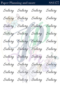Salary Handwritten Sticker Sheet