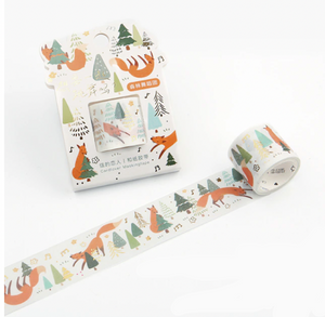 Foxes and Conifers Washi Tape