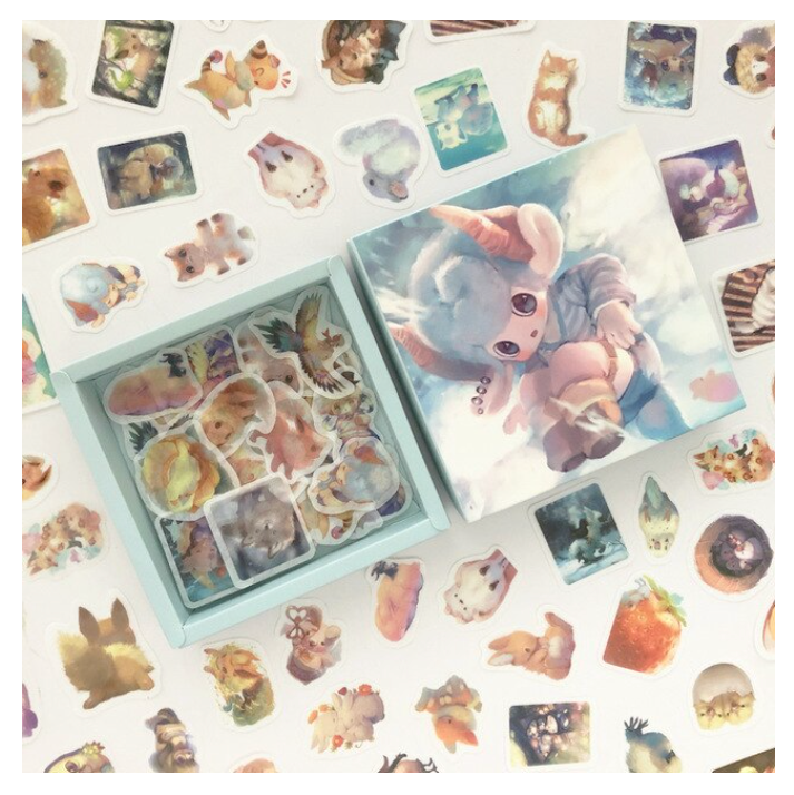 Cute Cartoon Sticker Box