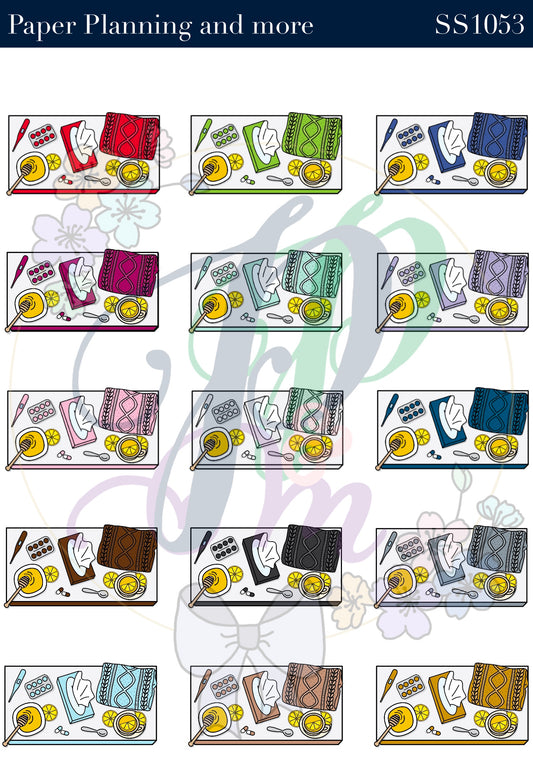 Sick Day Flat Lay Sticker Sheet