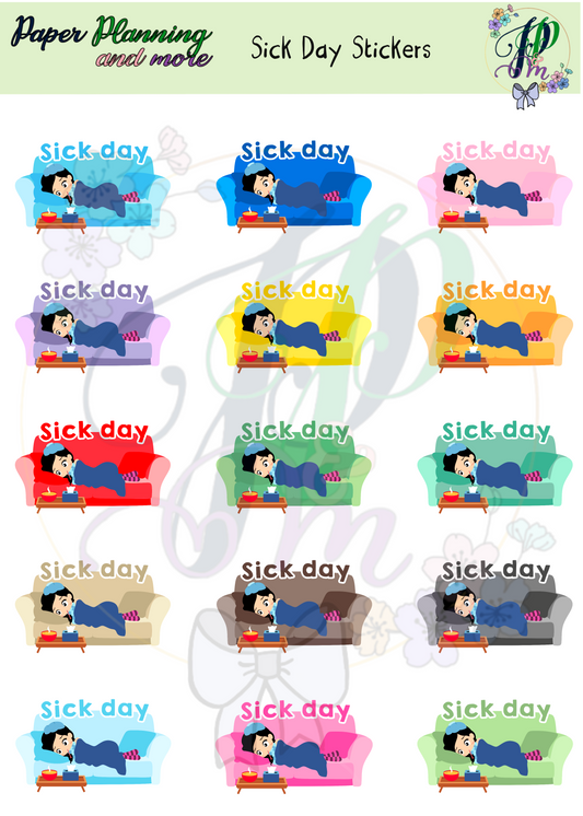 Sick Day Sticker Sheet