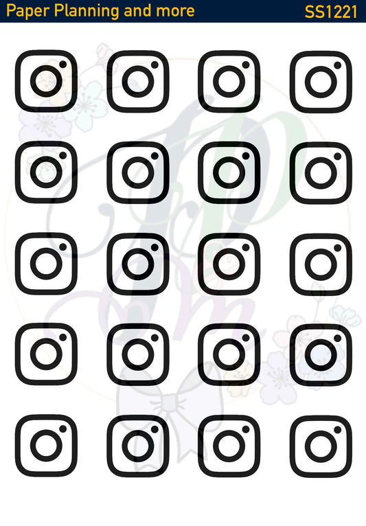 Social Media Icon Sticker Sheet