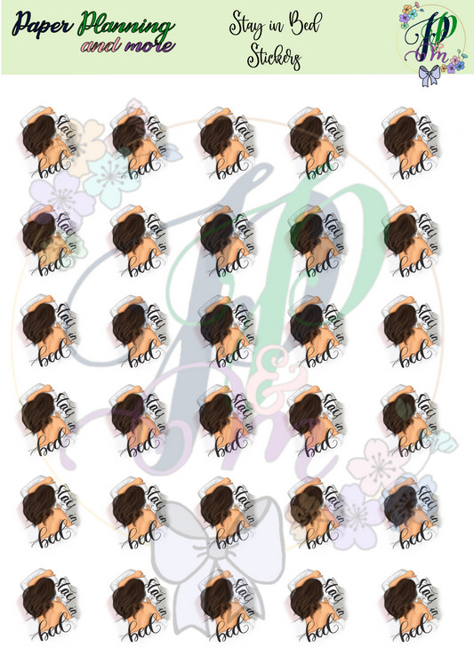 Stay in Bed Sticker Sheet