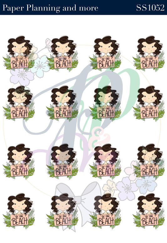 To The Beach Sticker Sheet