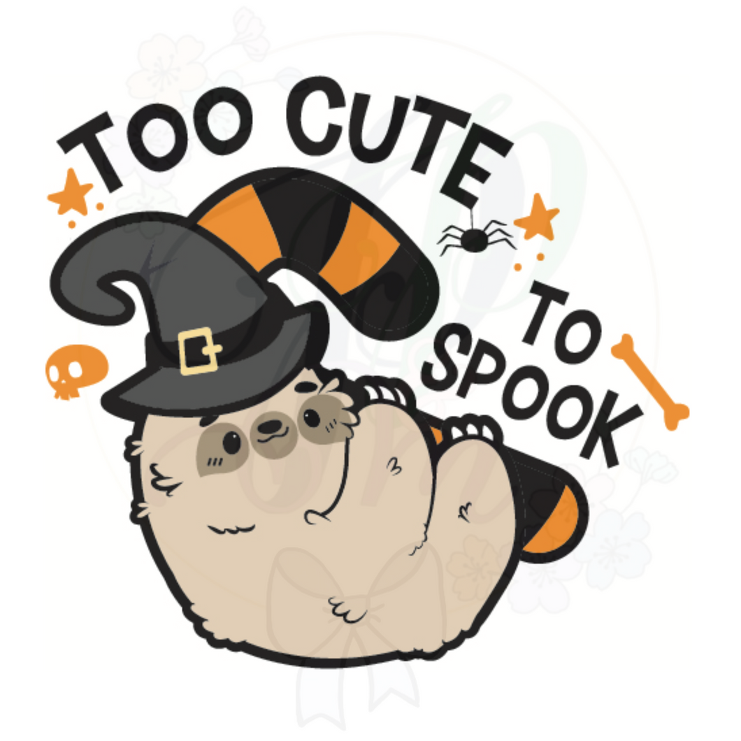 Too Cute To Spook Die Cut Sticker