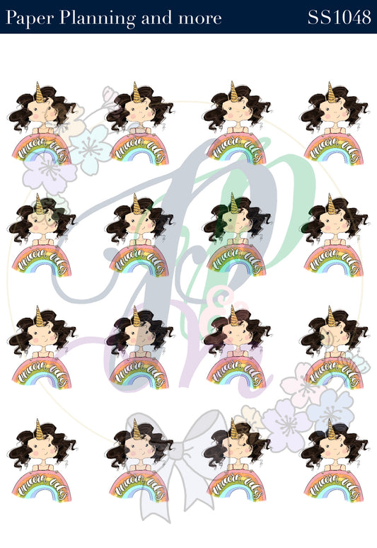 Unicorn Vibes Sticker Sheet