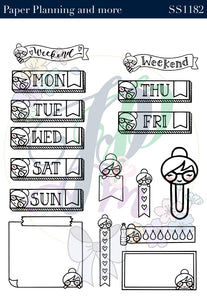 Weekdays Sticker Sheet
