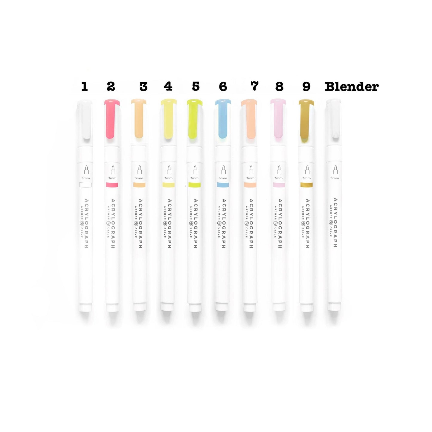Acrylograph Pens Spring Vernal Collection 0.7mm Tip