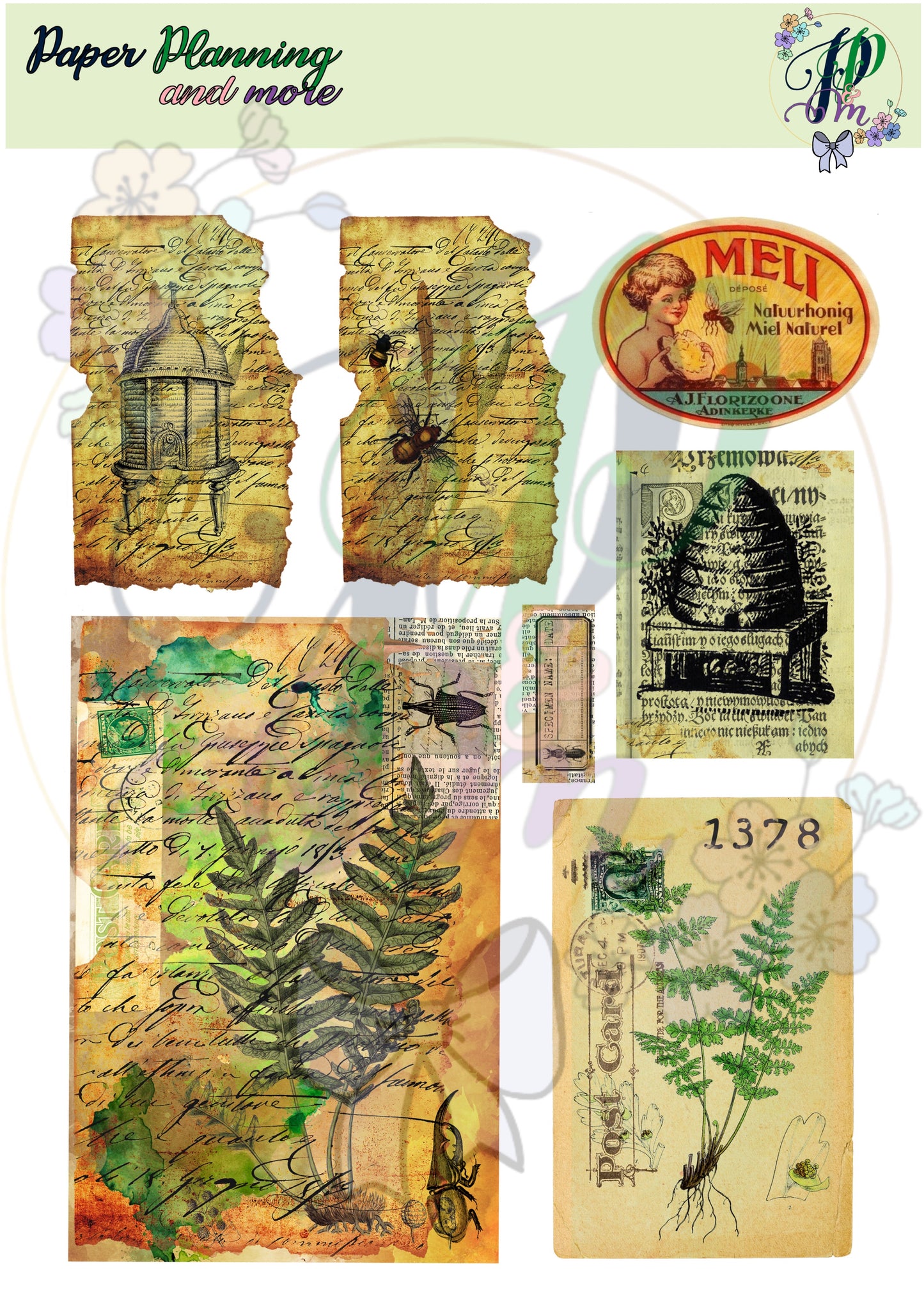 Vintage 1 Sticker Sheet