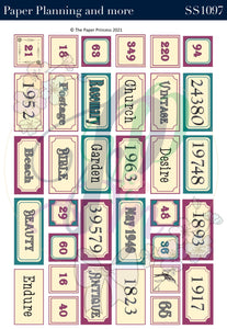 Vintage Labels 2 Sticker Sheet