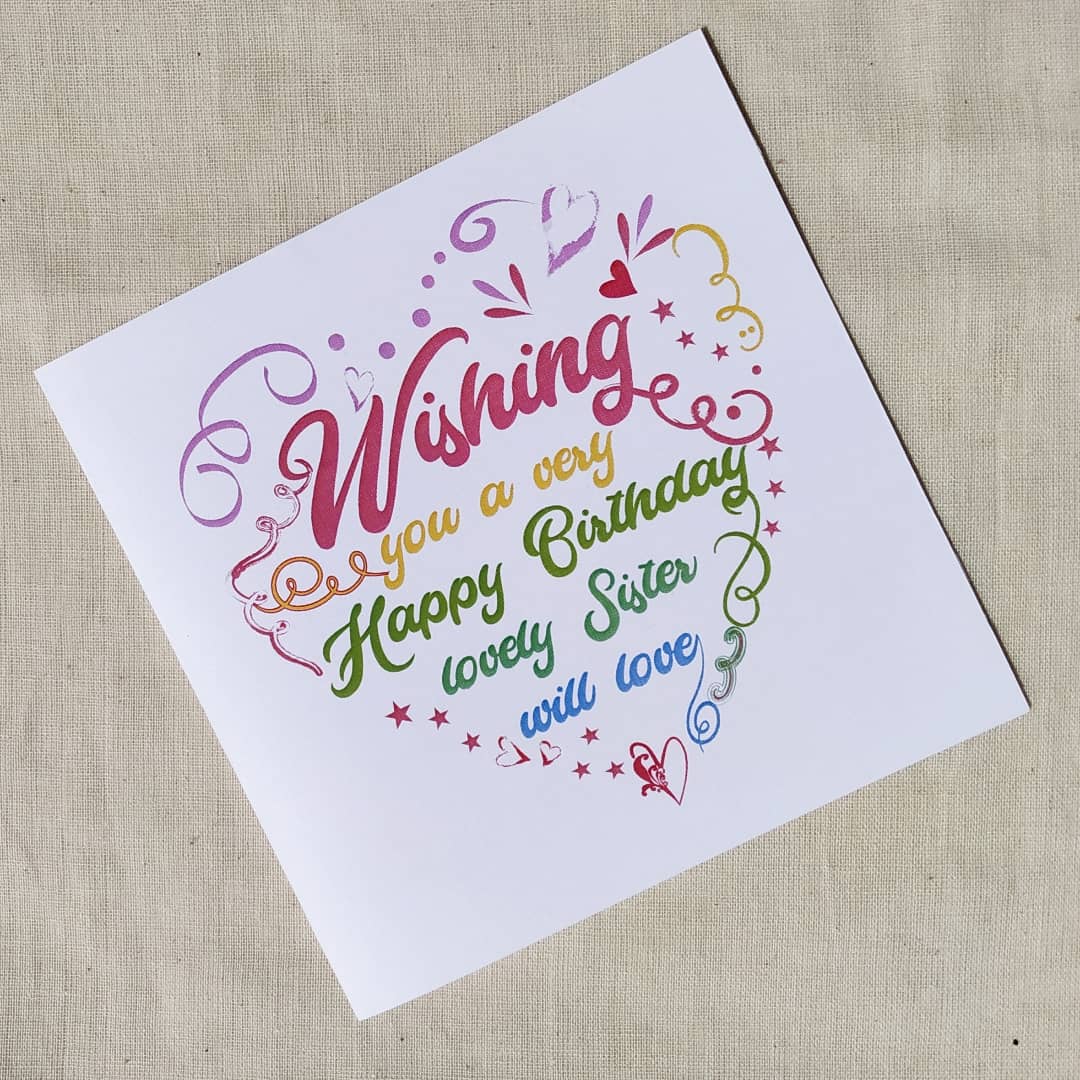 Birthday Greeting Card For Sister