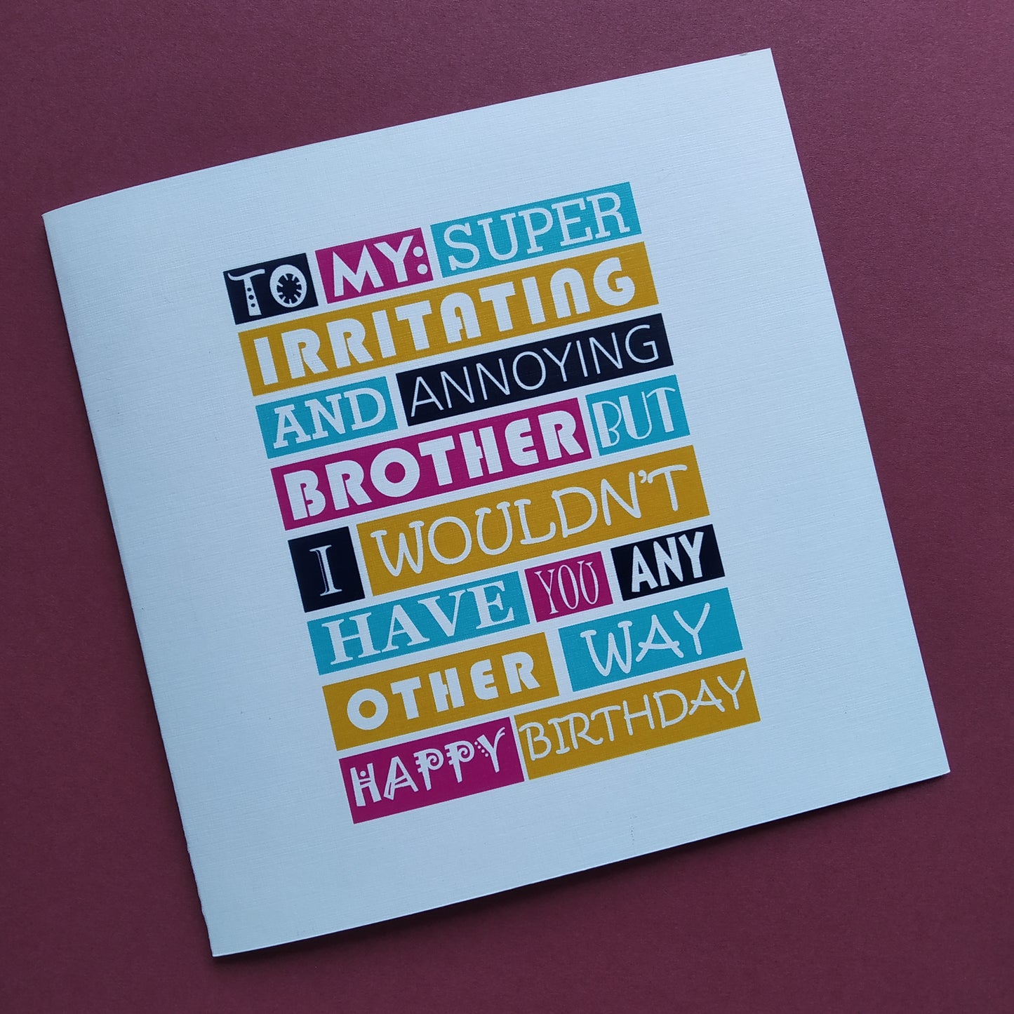 Birthday Greeting Card For Brother