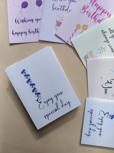 Mini Birthday Cards - Set of 5 cards & Envelopes