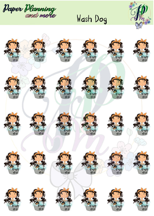 Wash Dog Sticker Sheet