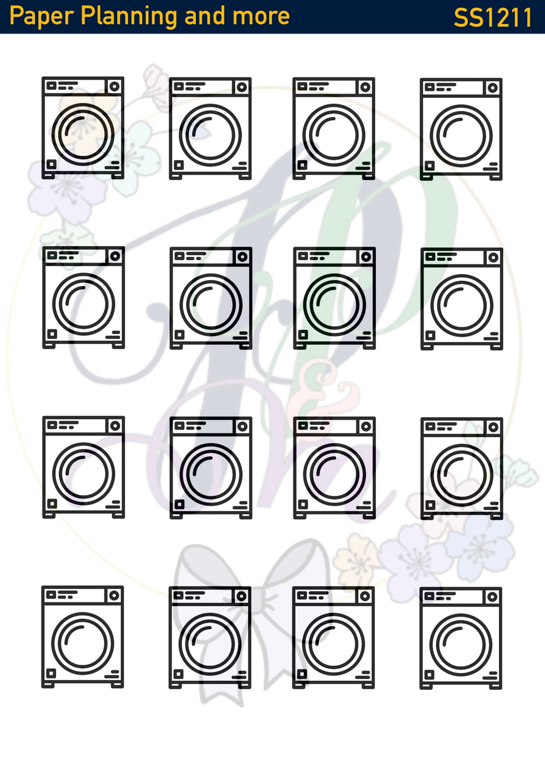 Washing Machine Sticker Sheet