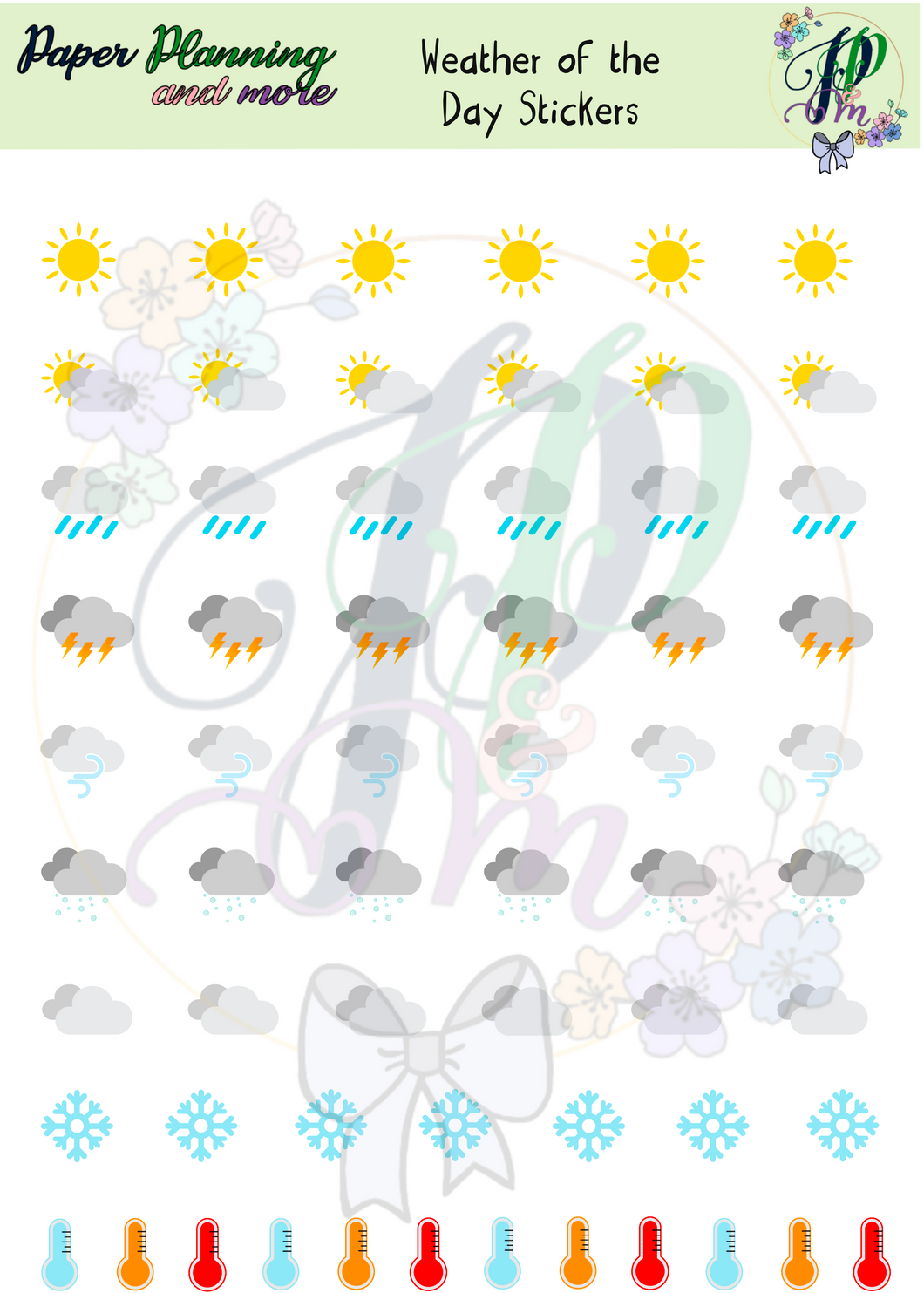 Weather of the Day Sticker Sheet