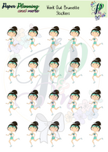 Load image into Gallery viewer, Work Out Brunette Sticker Sheet
