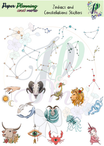 Zodiacs and Constellations Sticker Sheet