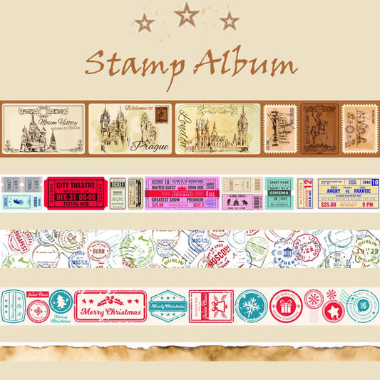 Stamp Album Washi Tape Set