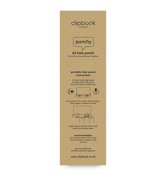 Clipbook A5 Hole Punch Black