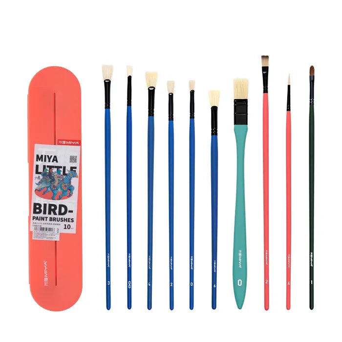 MIYA - Little Bird - Brush Set - 10 Pcs - Blue