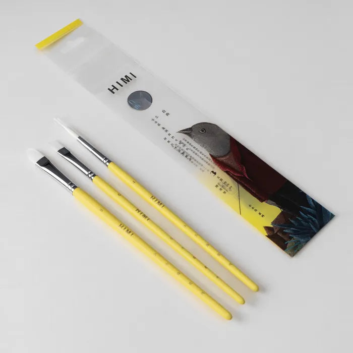 HIMI - Little Bird - Brush Set - 3 Ps - Yellow