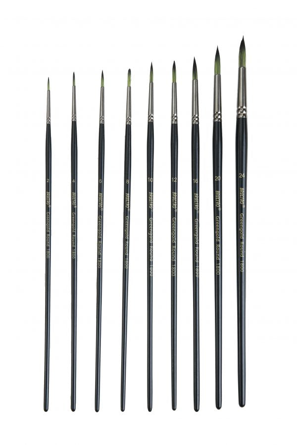 Brustro Artists Greengold Acrylic Brush Round Series 1800