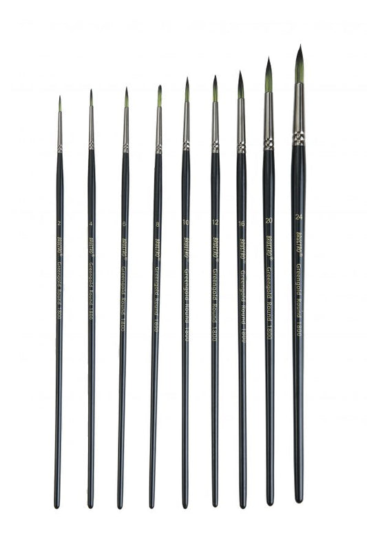 Brustro Artists Greengold Acrylic Brush Round Series 1800